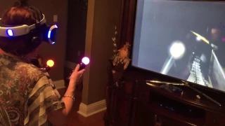 PlayStation VR Experience first time for Grandma!