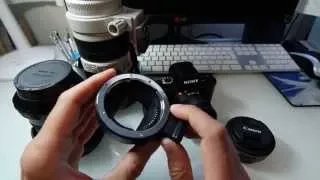 Sony A7Rii / A7R ii with a Sony to Canon EF Commlite adapter