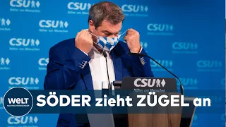 CORONA-LAGE BAYERN: Markus Söder kündigt Maskenpflicht für München und bayerische Hotspots an