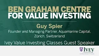 2016 Ivey Value Investing Classes Guest Speaker: Guy Spier