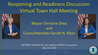 City of Irvine COVID-19 Virtual Town Hall - May 14, 2020