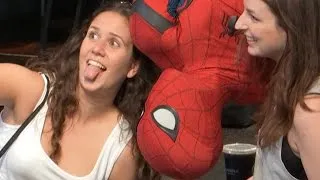 Watch Spider-Man Scare Unsuspecting Starbucks Guests in New Viral Video Prank!