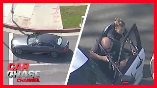 LA car chase suspect makes dead end turn leading to police standoff | Car Chase Channel