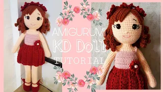 How to CROCHET AMIGURUMI KD DOLL | PART 2 | with english sub | TUTORIAL #21 by: Kamille's Designs