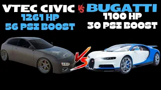 Building A Civic & Engine To Drag Race A Bugatti 1262 HP 56 PSI Boost