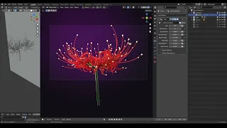 [Noding] Procedural Flower Lycoris Radiata - Blender Geometry Nodes 4.0