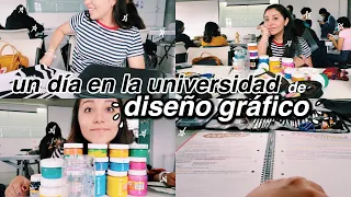 UN DÍA CONMIGO EN LA UNIVERSIDAD - estudiando DISEÑO GRÁFICO 💕