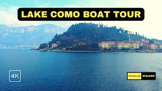 Bellagio To Menaggio, Italy 🇮🇹 | Lake Como Boat Tour 2023 | 4K, HDR | Italy