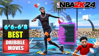 the #1 BEST Dribble moves for a 6'6 pg - 6'8 pg in NBA2K24😈 FAST COMBOS