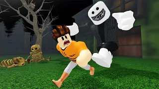 Kena Kejar Dengan Hantu Berkepala Putih !!! [Escape Mr Crazy's Mansion] (Roblox Malaysia)