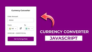 Currency Converter in HTML CSS & JavaScript