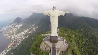 Drone Cam at Christ the Redeemer w/ Peter Capaldi & Jenna Coleman | Doctor Who World Tour