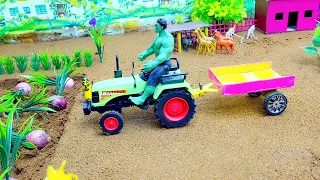 diy tractor plowing for the cultivation of peas | most creative scientific project | Mini Tractor