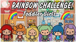 RAINBOW CHALLENGE 🌈 TODDLER GIRLS 🌈 TOCA BOCA 🌎