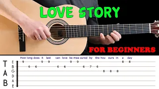 LOVE STORY | Easy guitar melody lesson for beginners (with tabs) - Andy Williams