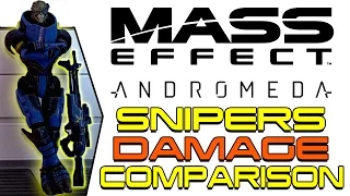 ALL SNIPER-RIFLES COMPARISON| Mass Effect Andromeda Testing Sniper Rifle Damage on Insanity