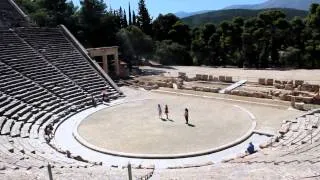 Rachel and Sarah singing in the Theater of Epidaurus!