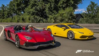 Forza Motorsport Drag race: Lamborghini Aventador J vs Lamborghini Huracan LP610-4