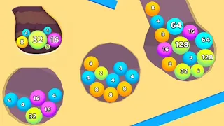 2048 Sand Balls - All Levels Gameplay Walkthrough - ios, Android - Merge Ball Game