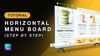 Horizontal Digital Menu Board (FAST and EASY Restaurant Menu with Canva)