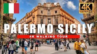 🇮🇹 Palermo, Sicily Walking Tour - Italy City Walk | 3 HOURS with Captions | 4K HDR 60fps