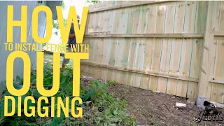 How to install wood panel fence with out digging !!!!!
