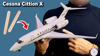 Unbelievable🔥 How to Build Cessna Citation out of Ice cream sticks #aeroplane  #diyairplane