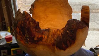 Pine burl bowl