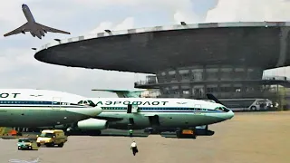 Ил-86 Посадка в Симферополе и старый терминал в Шереметьево.