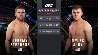 Ultra Real | EA Sports UFC 3 | Jeremy Stephens vs. Myles Jury (PS4 Pro/60FPS/1080p)