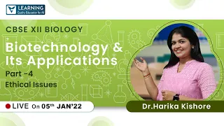 Biotechnology and its Applications | Class 12| Biology| CBSE & PUE| Vista's Learning| By Dr. Harika