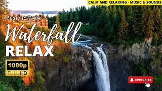 WATERFALLS OF YELLOWSTONE - Ultra HD Waterfall Relaxation Video + Water Sounds and Romantic Music