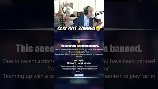 Clix got BANNED on Fortnite...