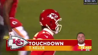 Patrick Mahomes 14 Yard Touchdown Pass to Travis Kelce | Bengals vs Chiefs | 2023 AFC Championship