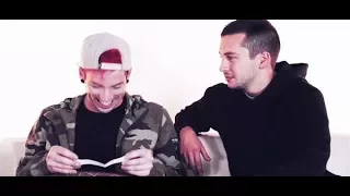 TYLER LOOKING INTENSELY AT JOSH
