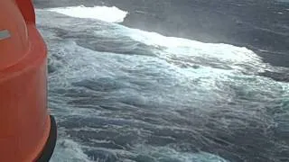 Rough seas in Atlantic Ocean-HAL ship Nieuw Amsterdam 4 November 2011