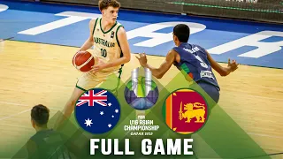 Australia v Sri Lanka | Full Basketball Game | FIBA U16 Asian Championship 2023