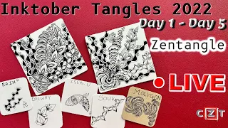 Zentangle - Let's Tangle Together #50  - InktoberTangles2022 - TangleMarathon