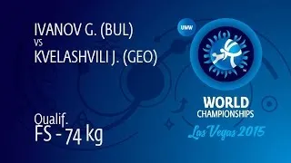 Qual. FS - 74 kg: J. KVELASHVILI (GEO) df. G. IVANOV (BUL), 5-4