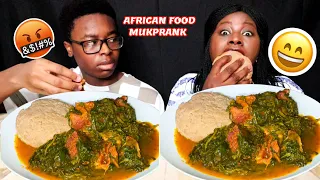 SMACKING MESSY DISGUSTING Sounds FOOD MUKPRANK on Son|EFORIRO And OAT FUFU ASMR MUKBANG