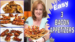 EASY 3 BACON APPETIZERS | 5 INGREDIENT OR LESS APPETIZERS | COOK WITH ME