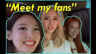 NAYEON and her two fans (SANA and MOMO)