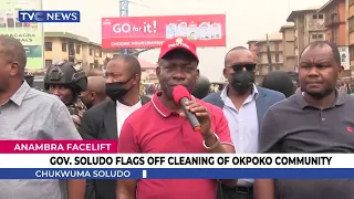 Gov Soludo Supervises Cleaning of Okpoko Community as Residents Applaud Action