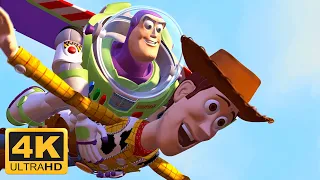 Toy Story (1995) Woody & Buzz Fly To The Truck Using Firework Ending Scene (Remastered 4K 60FPS)