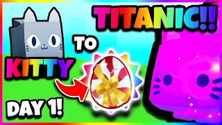🍀F2P KITTY to TITANIC DAY 1✨PET SIMULATOR 99 GETTING STARTED + TRADING PLAZA TIPS AND TRICKS! ROBLOX