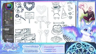 [Artist Vtuber] Valentine Stream Assets and Overlay work!