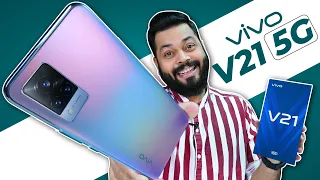 vivo V21 5G Unboxing & First Impressions ⚡ 44MP OIS Selfie, Dimensity 800U, 64MP Camera & More