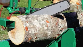 Amazing Homemade Firewood Processing Machines Working | Total Wood Splitter Machines