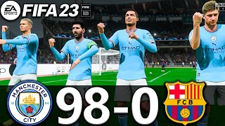 FIFA 23 - MESSI, RONALDO, MBAPPE, NEYMAR, ALL STARS | MAN CITY 98-0 FC BARCELONA