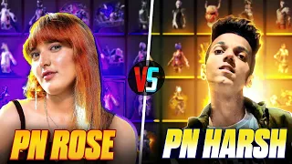 Pn Rose vs Pn Harsh || Most Awaited Collection Versus With My Boyfriend - Garena Free Fire